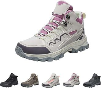 Generic Mens Flat Hiking Shoes, Outdoor Shoes with Laces, Trekking Shoes, Orthopaedic Walking Shoes, High-Top Sports Shoes, Breathable Running Shoes, Non-Slip