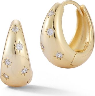 Sphera Milano Graduated Star Huggie Hoop Earrings in Gold at Nordstrom Rack