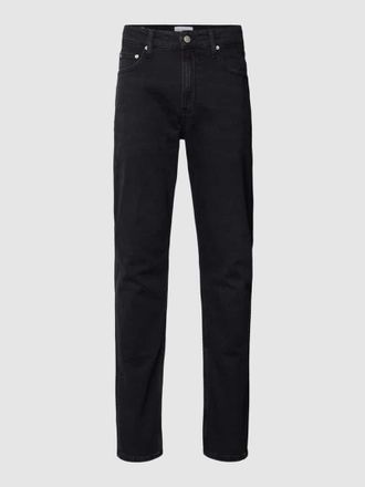Calvin Klein Jeans Slim Fit Jeans mit Label-Details in Black, Größe 30/30