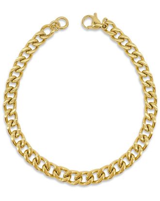 Adornia 14K Plated Cuban Chain Bracelet