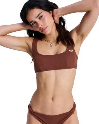 Roxy Bandeau-Bikini-Top ROXY Roxy Sunshine, Damen, Gr. XL, Cup B, cappuccino, Obermaterial: 89% Microfaser, 11% Elasthan;, Bikini-Oberteile Bandeau-Bikini-