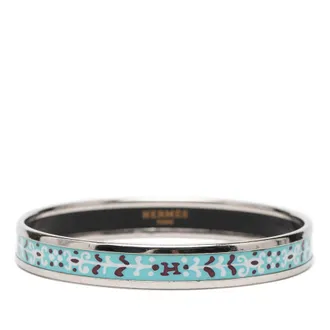 Herm&egrave;s Pre-owned Hermes Narrow Flower Petal Enamel Bangle 62 Ladies 7AUG0A0R8LR3G8SX