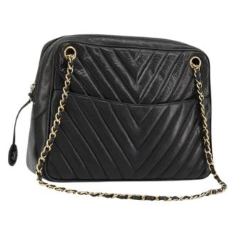 Chanel Pre-owned Cross Body Bags, female, Black, Size: ONE SIZE Pre-owned Vintage Shoulder Bag
