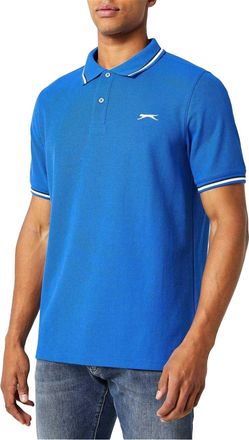 Slazenger Herenpoloshirt met contrasterende punten (Royaal Blauw)