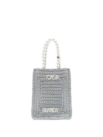 Casablanca Pearl Mini Crochet Shopping Bag Bags
