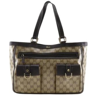 Gucci Pre-owned GG Crystal Tote - Dames - Vintage Shopper - Bruin - ONE Size - Vintage
