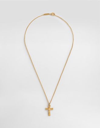 Dolce & Gabbana Metal Necklace With Logo - Man Bijoux Gold Metal Onesize