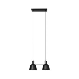 Lucande L&aacute;mpara Colgante servan En Negro De Metal - Lucande