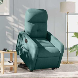 vidaXL Vidaxl - Sill&oacute;n El&eacute;ctrico Reclinable Elevable De Tela Verde Oscuro