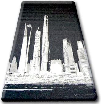 RugsX Rugsx - Alfombra De Cuerda Sisal Floorlux 20240 Negro/plateado Black 240x330 Cm