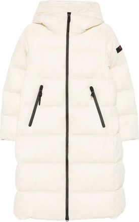 Peuterey hooded zip-up coat - White