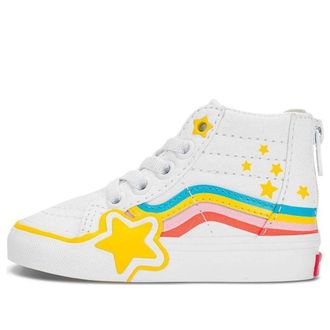 Vans (TD) Vans Sk8-Hi Zip Rainbow Star White VN000BVNAHP