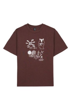 Brain Dead Ancient Knowledge Cotton Graphic T-Shirt in Berry at Nordstrom, Size Xx-Large