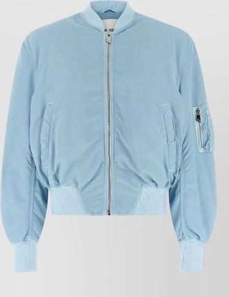 The Attico anja bomber jacket ribbed cuffs hem pockets