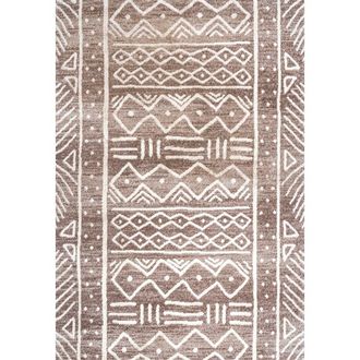 Jonathan Y Designs Amanar Geometric Area Rug in Brown/ivory at Nordstrom, Size 3Ft 0In X 5Ft 0In