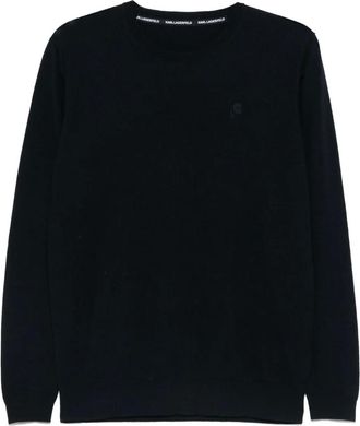 Karl Lagerfeld Maglione in lana merino - Blu