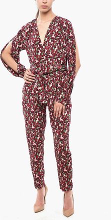 Stella McCartney Jumpsuit BLOSSOM a Motivo Floreale in Seta con Scollo a V Stella McCartney