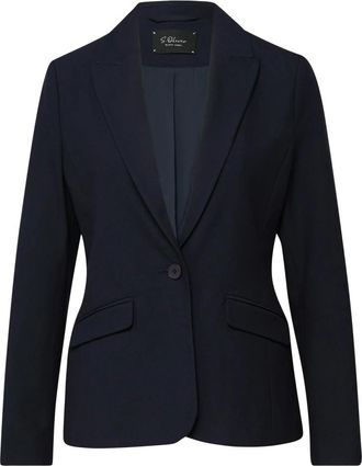 s.Oliver Indoor Blazer - Dames - Blazers - Blauw - 2XL - Polyester - Jassen