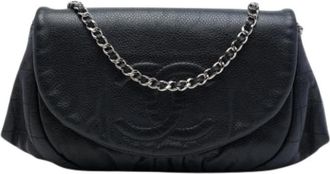 Chanel Pre-owned Crossbody Bag - Dames - Vintage Schoudertas - Zwart - ONE Size - Leer - Vintage