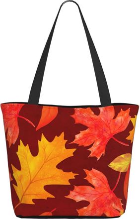 AOOEDM Fall Maple Leaves Ladies Shopping Bag 13x11x7in.The Perfect ValentineS Day Gift.It Is The Best ValentineS Day Gift For Mom, Daughter, Wife,Etc