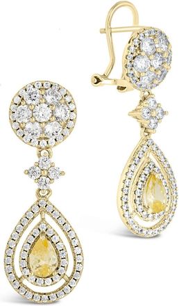 Sterling Forever Jennifer CZ Drop Stud Earrings