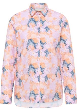 Eterna Oxford Shirt Bluse in mandarine bedruckt