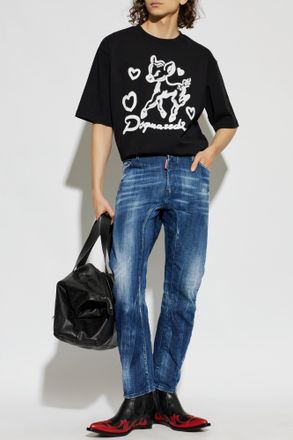Dsquared2 T-shirt With Logo, Mens, Black