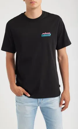 Les Deux x Prince Organic Cotton Graphic T-Shirt in Black at Nordstrom, Size Xx-Large