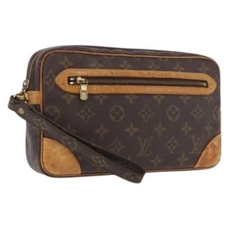 Louis Vuitton Pre-owned Clutches, female, Brown, Size: ONE SIZE Pre-owned Canvas Clutch