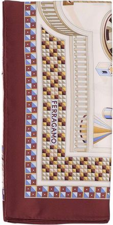 Ferragamo Nadir-print silk scarf - Neutrals