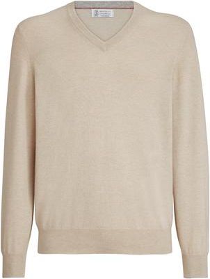 Brunello Cucinelli Cashmere sweater in Sand at Nordstrom, Size 50 It