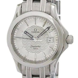 Omega Pre-owned Watches, female, Gray, Size: ONE SIZE Pre-owned Seamaster 120m quartz watch