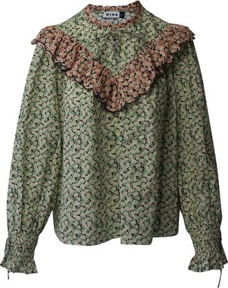 Rixo Danica Blouse in Floral Print Cotton