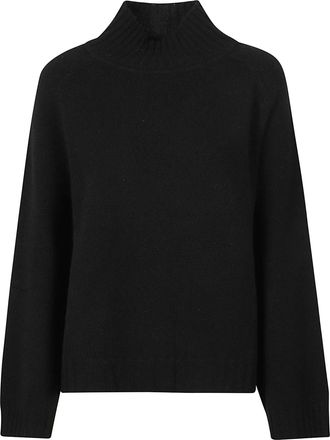 Be You Black Cropped Ribbed Turtleneck Sweater