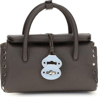 Zanellato Womens Handbag Dotta Centauro Baby Calf Leather Brown Castel Del Monte Handbags Hand Bags
