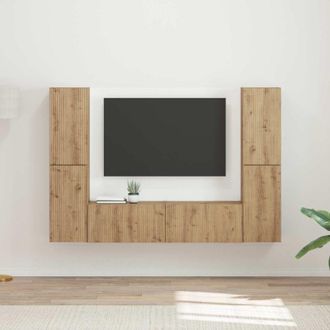 vidaXL Conjunto De Mueble De Tv 6 Pcs Roble Artesanal Vidaxl