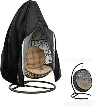 OEM Funda Protectora Para Muebles De Jard&iacute;n, Funda Impermeable Y Cortavientos Para Silla, Negra, 190 X 115 Cm, Tejido Oxford