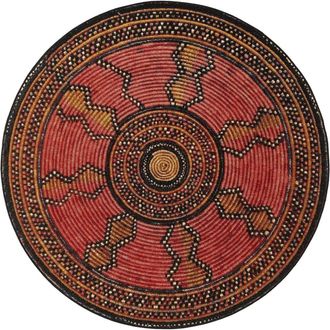 benuta Alfombra de exterior & interior redonda rojo ø 160 redondo