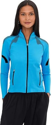 Jamie Sadock Lightweight Full Zip Sweater Jacket Womens Jacket Bonamassa Blue : 2XL, Polyester/Spandex