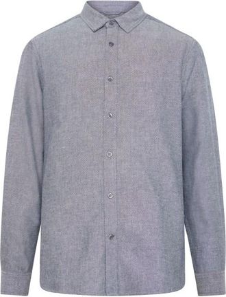 Knowledge Cotton Apparel Regular Fit Heavy Twill Flannel Hemd für Herren | grau