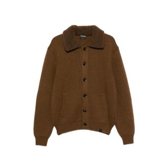 Tom Ford Shearling-collar Elbow-patch Cardigan