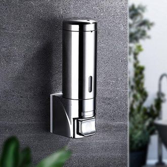 OEM Dispensador De Jab&oacute;n Mural De 300 Ml, Montaje En Pared Sin Taladros, No Requiere Perforaci&oacute;n, Manual, Acero Inoxidable, Para Champ&uacute;, Ducha