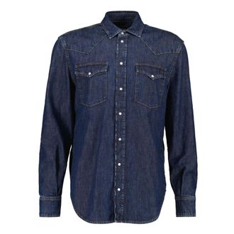 Dondup Heren, Overhemden, Blauw, Maat: XL Denim