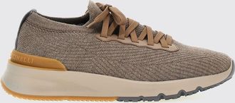 Brunello Cucinelli Sneakers basse in maglia di cotone con tirante