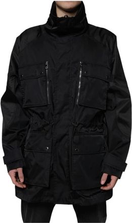 Dolce & Gabbana Zwarte Nylon Winter Parka Jas - Heren - Parka Jassen - Zwart - 3XL - Nylon - Jassen