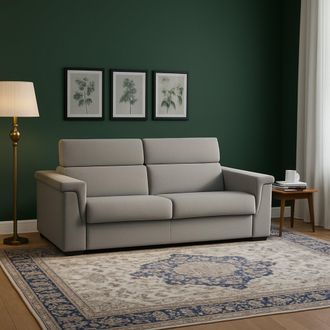 Dmora Dmora - Sof&aacute; Cama 2 Plazas Rigolato, Sof&aacute; Convertible Para Sal&oacute;n, Acolchado, Desenfundable, Calidad 100% Made In Italy, 185x95 H100 Cm, Gris