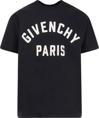 Givenchy Paris Patch T-Shirt - Heren - T-shirts - Zwart - XL - Katoen - Tops