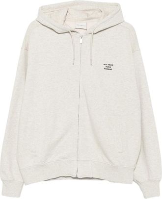 Dr&ocirc;le de Monsieur Logo-print Zip-up Hoodie