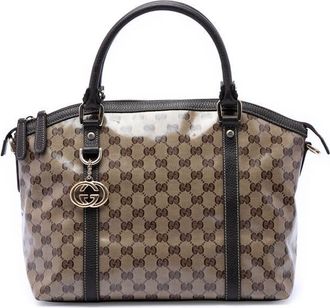 Gucci Pre-owned Gucci Medium GG Crystal Charm Dome Satchel Ladies 4GKVDM5COXSY7IXQ