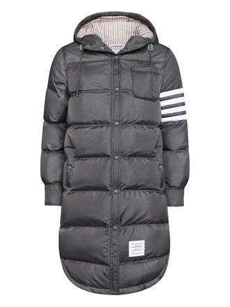 Thom Browne ripstop 4-bar parka - Grey